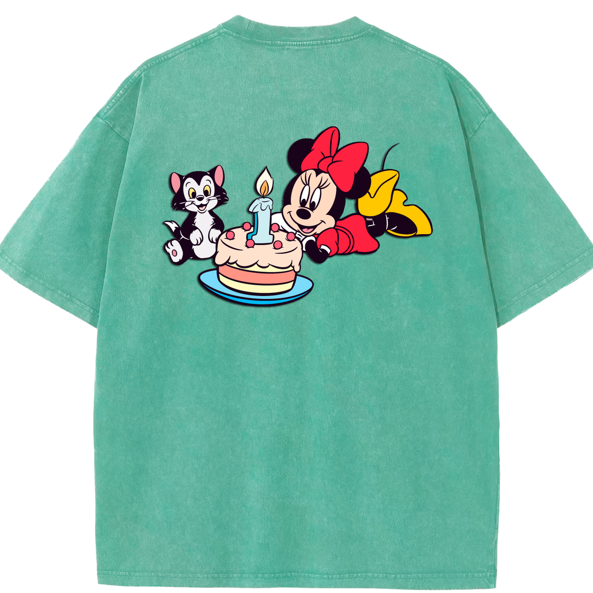 （画像用） ミッキーマウス Mickey Mouse 綿100% ヴィンテージ風 半袖Tシャツ（背面プリント）